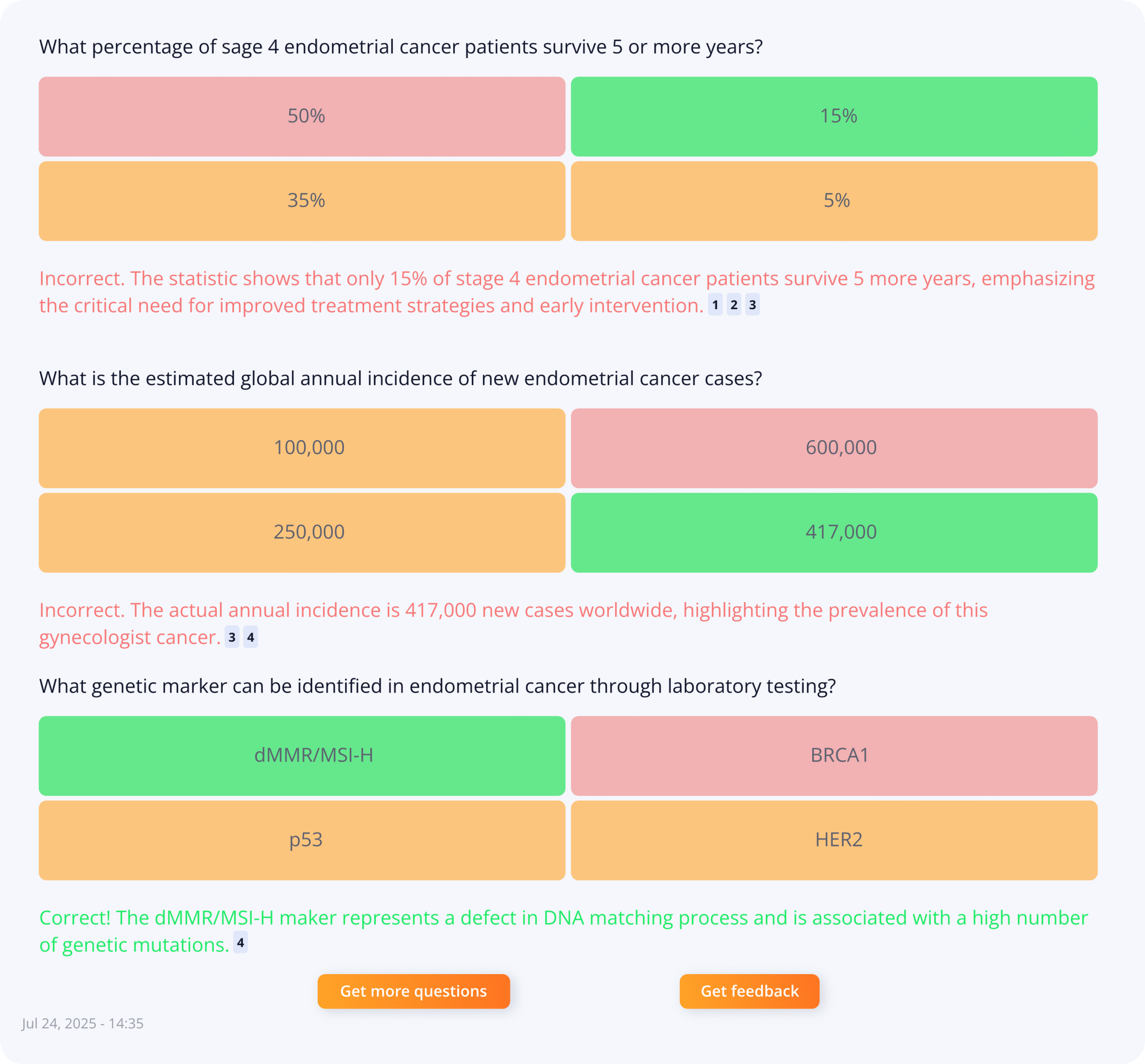 oncology quiz created by oneray.ai